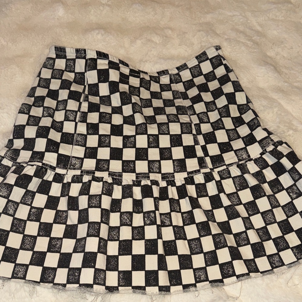 Mother Checkered Flag Mini Skirt - Picture 4 of 4